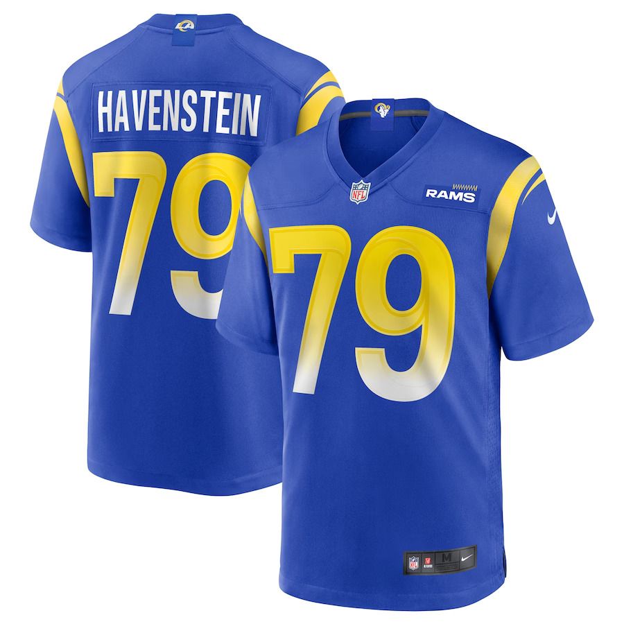 Men Los Angeles Rams 79 Rob Havenstein Nike Royal Game NFL Jersey